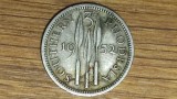 Southern Rhodesia / Rhodesia de Sud - bijuterie coloniala exotica - 3 pence 1952 - George VI, Africa