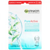 Masca servetel anti-imperfectiuni si hidratare Skin Naturals Pure Active, 23g, Garnier