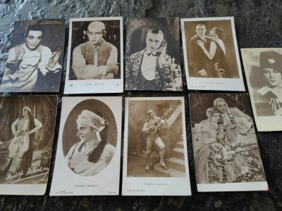 19 carti postale interbelice Rudolf Valentino, diferite, necirculate, impecabile foto