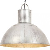 VidaXL Lampă suspendată, 25 W, argintiu, rotund, 48 cm, E27