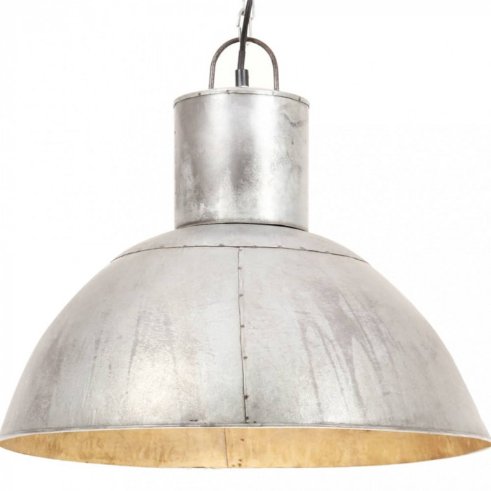 vidaXL Lampă suspendată, 25 W, argintiu, rotund, 48 cm, E27 320563