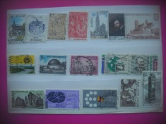 HOPCT LOT NR 609 BELGIA -17 TIMBRE VECHI-STAMPILAT