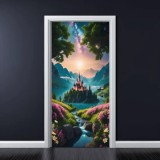 Folie imprimata color pentru decor Usa, dimensiune 200 x 90cm, model: AVX-DR15