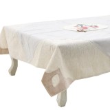 Cumpara ieftin Fata de masa creme Flowers 120 x 120cm