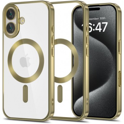 Husa MagSafe pentru Apple iPhone 16, Tech-Protect, Magflex Satin, Auriu foto