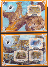 100-GABON 2019-PANTERA-Coala mica de 3 timbre si colita nestampilate,MNH foto