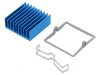 Radiator extrudat cu aripioare BGA albastru 32,5mm 5,9&deg;C/W