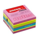 Cumpara ieftin Cub notite adezive Kores, 450 file, 75 x 75, culori de primavara, multicolor
