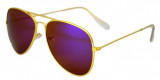 Ochelari de soare Aviator Albastru reflexii - Auriu