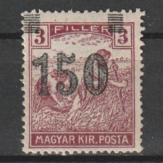 150/3 Filler Arato Magyar Kir. Posta - zona Timisoara III 1919