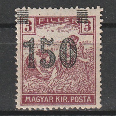 150/3 Filler Arato Magyar Kir. Posta - zona Timisoara III 1919 foto
