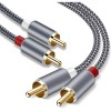 Cablu audio 2x RCA-tata la 2x RCA-tata 2m contacte aurite design, Oem