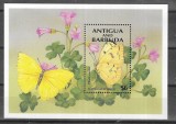 ANTIGUA 1994 FAUNA INSECTE FLUTURI, Nestampilat