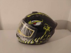 Casca integrala moto cu viziera dubla, omologata DOT/ECE, marimea XXL(62-63cm) foto