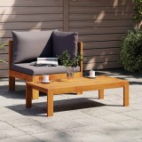 VidaXL Set canapea de grădină, 2 piese, cu perne, lemn masiv de acacia 367632