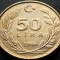 Moneda 50 LIRE (Lira) - TURCIA, anul 1986 *cod 1072 = UNC
