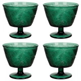 Set boluri, 4 piese, 300 ml, Sticla, Verde