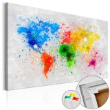 Cumpara ieftin Tablou din plută - Expressionism of the World [Cork Map] 60x40 cm