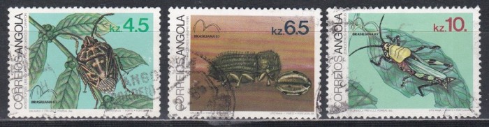 Angola 1983 - Insecte - Expoziția Internațională de Timbre &bdquo;Brasiliana 83&rdquo; - Rio de Janeiro, Stampilat