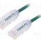 Patch cord PANDUIT TX6-28&trade;, U/UTP 6 litat Cu LSZH verde 1m 28AWG