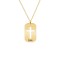 Crux - Colier personalizat dog tag cruciulita decupata din argint 925 placat cu aur galben 24K