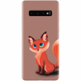 Husa silicon pentru Samsung Galaxy S10, Fox Cartoon Animal And