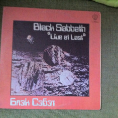 Black Sabbath live at last disc vinyl lp rusesc muzica heavy metal hard rock VG+