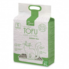 Litieră pentru pisici Tofu cu extract din ceai verde 6 l