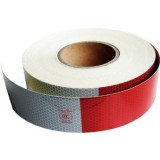 Banda reflectorizanta drepta tip fagure alba rosie 5cm x 25m COD: 03C