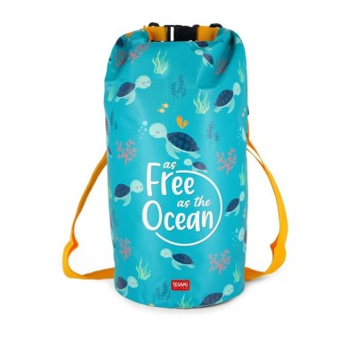 Sac impermeabil Legami, cu 2 curele, albastru, 10L - RESIGILAT foto
