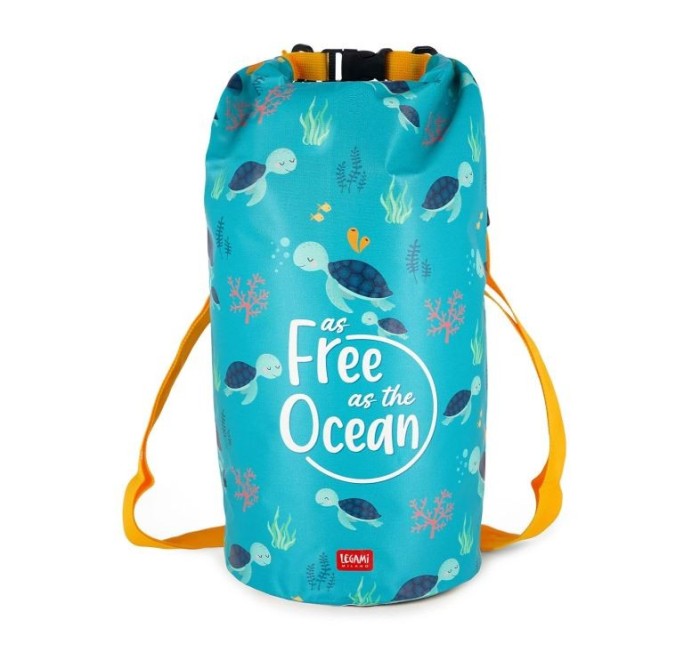 Sac impermeabil Legami, cu 2 curele, albastru, 10L - RESIGILAT