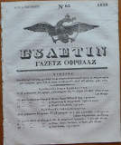 Ziarul Buletin , gazeta oficiala a Principatului Valahiei , nr. 63 , 1839