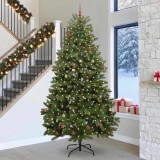 vidaXL Brad de Crăciun artificial Verde 300 cm PVC și Metal 3395729