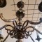 Candelabru antic din bronz masiv cu 7 brațe de dimensiuni mari
