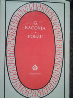 G. Bacovia - Poezii (1980) foto