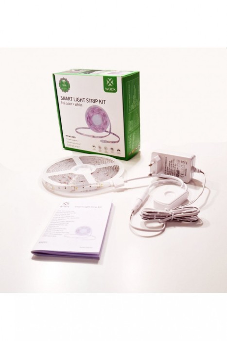 Set Banda LED Smart WiFi Woox R5093 5m RGB color + Alb cald 24W (150buc x 0.16W)