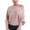 BL842-14 Bluza larga model pe un umar cu maneci tip liliac