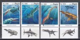 Angola 2019 - Animale acvatice preistorice, Serie cu Tapsuri, MNH
