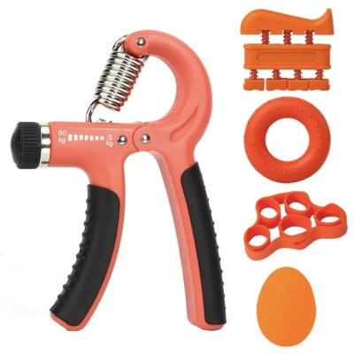 Set flexor cu 4 accesorii pentru antebrat si relaxare antistres, portocaliu foto