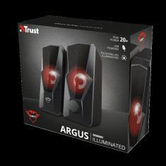 Boxe stereo trust gxt 610 argus red led 2.0 speaker foto