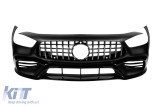Bumper frontal A Design tip GT63 cu grila crom/neagra tip GT potrivit pentru Mercedes A Design GT Coupe cu 4 usi dupa 2019 Performance AutoTuning