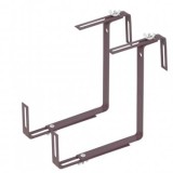 Set 2 suporti metalici pentru balustrade Strend Pro Terakota, reglabile, maro