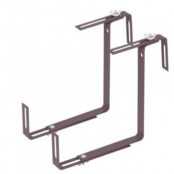 Set 2 suporti metalici pentru balustrade Strend Pro Terakota, reglabile, maro foto