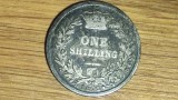 R10 Anglia Marea Britanie -moneda argint sterling 925- 1 shilling 1872 -cu numarul matritei 102, Europa