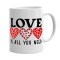 Cana alba personalizata Love is all you need Model 1, INOVATIX&reg;. 330ml