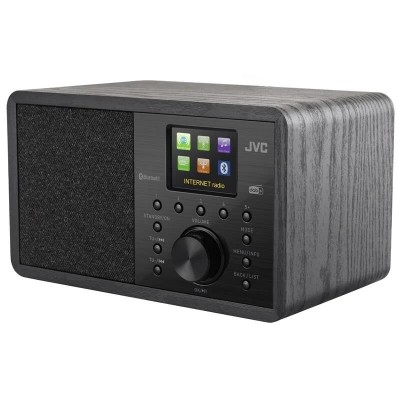 Internet radio JVC RA-E814B, 5W RMS, tuner DAB+/FM, Bluetooth, ecran color 2,4 inch, negru foto