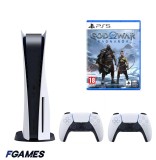 Consola Sony Playstation 5, Ps5 Disk Edition 825gb + Doua Controllere + God Of War Ragnarok PlayStation 5, Second-Hand