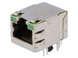 Conector RJ45 ecranat cu diodă LED aurit