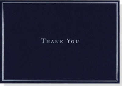 Navy Blue Thank You Notes (Stationery, Note Cards, Boxed Cards) foto
