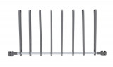 Set bara + suporturi pentru depozitare cizme/ghete, 4 perechi, Wenko, Herkules, 94 x 45 x 6.5 cm, inox/plastic/polipropilena